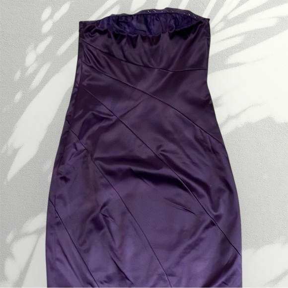 The Limited Purple Strapless Dress Size 0 - Picture 5 of 5